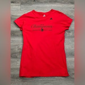 4 for $20 Adidas 2019 championship Raptors T shirt size Large red